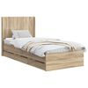 vidaXL Bed Frame with Storage and Headboard Sonoma Oak 100 x 200 cm