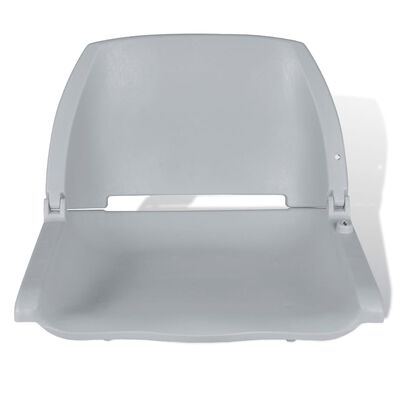 Boat Seat Foldable Backrest No Pillow Grey 41 x 51 x 48 cm