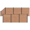 vidaXL Fence Set 7 pcs 1138 x 186 cm WPC and Aluminium Brown
