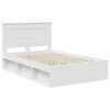 vidaXL Bed Frame with Headboard White 120 x 190 cm Solid Pine Wood