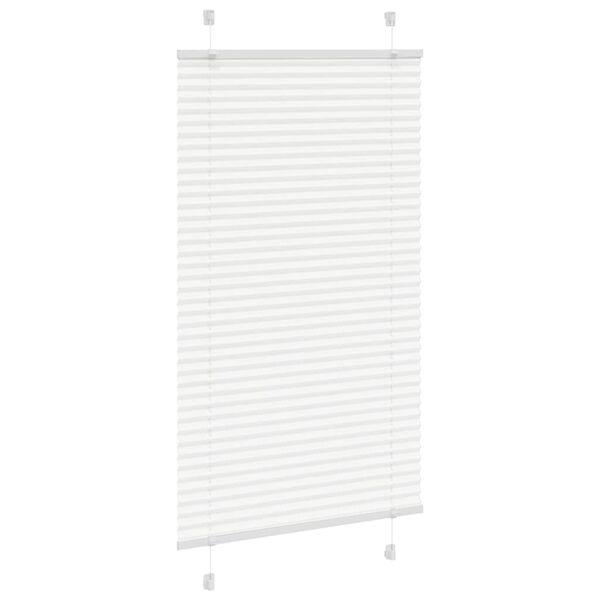 vidaXL Pleated Blind White 80x150 cm Fabric Width 79.4 cm Polyester