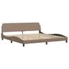 vidaXL Bed Frame without Mattress "Zadar" Cappuccino 200x200 cm Faux Leather