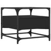 vidaXL Coffee Table with Glass Top Black 50x50x45 cm Steel
