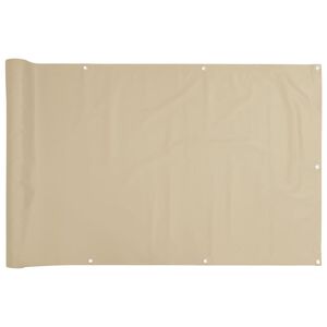 vidaXL Balcony Screen Oxford Fabric 75x400 cm Beige