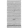 vidaXL Shoe Cabinet Grey Sonoma 59x17x108 cm Engineered Wood