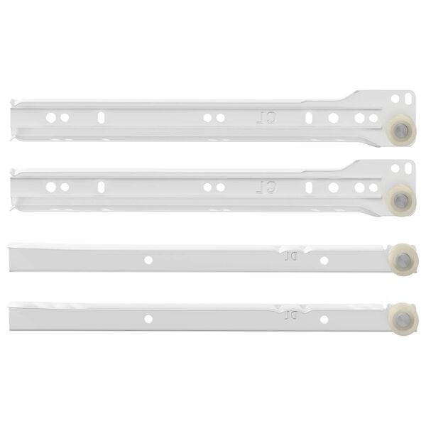 vidaXL Drawer Slide 2 pcs White 250 mm Steel