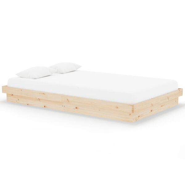 vidaXL Bed Frame without Mattress Solid Wood 120x200 cm
