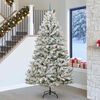vidaXL Artificial Christmas Tree Green and White 270 cm PVC and Metal