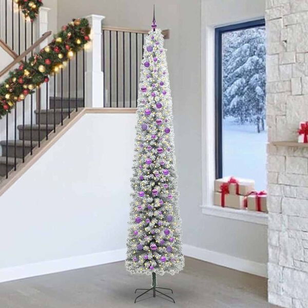 vidaXL Artificial Christmas Tree with 300 LEDs with Stand Green 270 cm