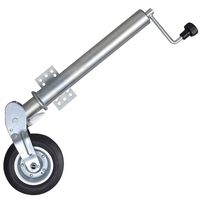vidaXL Folding Jockey Wheel 60 mm with 2 Support Tubes and 2 Split Clamps