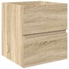vidaXL 2 Piece Bathroom Furniture Set Sonoma Oak Engineered Wood