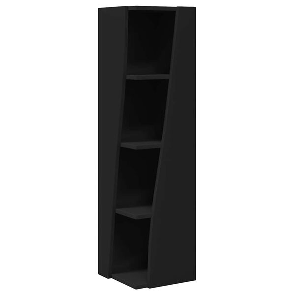vidaXL Corner Cabinet Black 27.5x27x102cm Engineered Wood