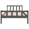 vidaXL Bed Frame without Mattress Grey Solid Wood 100x200 cm