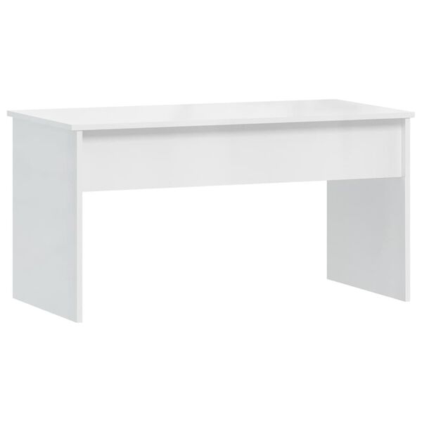 vidaXL Coffee Table High Gloss White 102x50.5x52.5 cm Engineered Wood