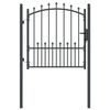 vidaXL Fence Gate with Spikes EMMEN 104 x 97 cm Lockable