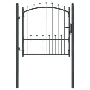 vidaXL Fence Gate with Spikes EMMEN 104 x 97 cm Lockable