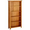 vidaXL Bookcase | Natural Oak | Solid Oak Wood | Bookcase | Rectangular