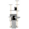 vidaXL Cat Tree with Sisal Scratching Posts Light Grey 154 cm