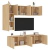 vidaXL 5 Piece TV Wall Units Sonoma Oak Engineered Wood