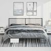 vidaXL Metal Bed Frame without Mattress with Headboard Black 193x203cm