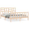 vidaXL Bed Frame without Mattress King Size Solid Wood Pine