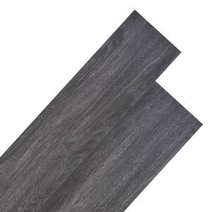 vidaXL Non Self-adhesive PVC Flooring Planks 5.26 m&sup2; 2 mm Black and White