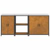 vidaXL Kitchen Storage Set with Shelf Other 3 pcs Rusty Steel