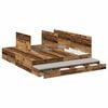 vidaXL Storage Bed Frame with Drawer Old Wood 180 cm Engineered Wood