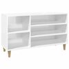vidaXL Shoe Cabinet High Gloss White 102x36x60 cm Engineered Wood