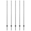 vidaXL Embedded Fence Post 5 pcs Grey 200 cm Powder-Coated Steel
