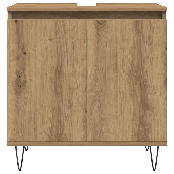vidaXL Bathroom Cabinet Artisan Oak 58x33x60 cm Engineered Wood