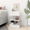vidaXL Bedside Cabinet White 40x35x65 cm Engineered Wood