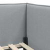 vidaXL Corner Bed Frame with Headboard Light grey 100 x 200 cm Fabric
