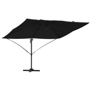 vidaXL Umbrella 351 x 250 x 260 cm Polyester and Aluminium Black