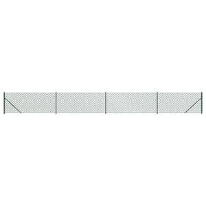 vidaXL Chain Link Fence with Flange Green 0,8x10 m