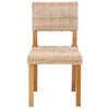 vidaXL Dining Chair 2 pcs Natural 46 x 55 x 84 cm Kubu Rattan