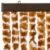 vidaXL Fly Curtain Ochre and White 56x200 cm Chenille
