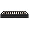 vidaXL Bed Frame with Drawers without Mattress Black 140x190 cm