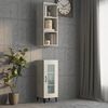 vidaXL Wall Cabinet Concrete Grey 34.5x32.5x90 cm Engineered Wood
