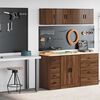 vidaXL Garage Cabinets 2 pcs Brown Oak Engineered Wood