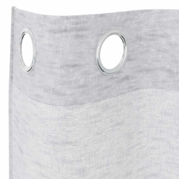 vidaXL Voile Curtain 2 pcs Light Grey 225 x 140 cm Polyester