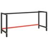 vidaXL Work Bench Frame | Matte black and matte red | Powder-coated metal
