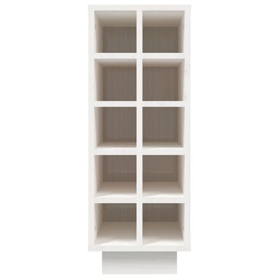 vidaXL Wine Cabinet White 23x34x61 cm Solid Wood Pine