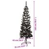vidaXL Slim Christmas Tree Black 150 cm