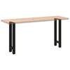vidaXL Console Table Legs Black 2 pcs 38x(72-73) cm Steel