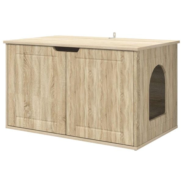 vidaXL Cat House Sonoma 85 x 55 x 53.5 cm Engineered Wood