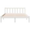 vidaXL Extra Long Bed Frame without Mattress White 160x220 cm Solid Wood Pine