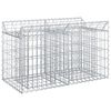 vidaXL Gabion Raised Bed 100 x 50 x 60 cm Galvanised Steel Silver