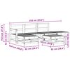 vidaXL Garden Lounge Set 6 pcs Wax Brown Solid Pine Wood