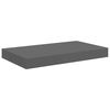 vidaXL Floating Wall Shelves 2 pcs High Gloss Grey 40x23x3.8 cm MDF